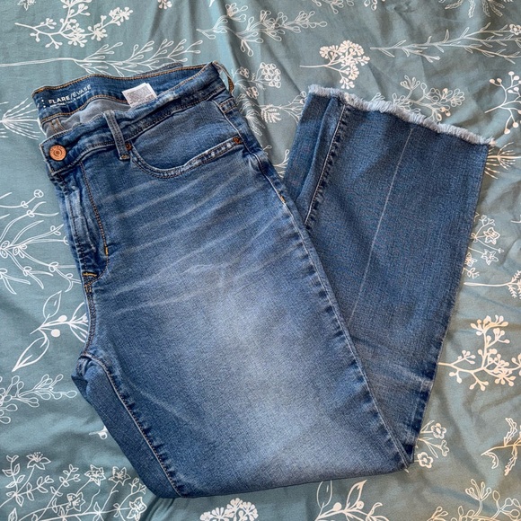 Old navy flare up jeans / mid rise size 8 - Picture 2 of 5